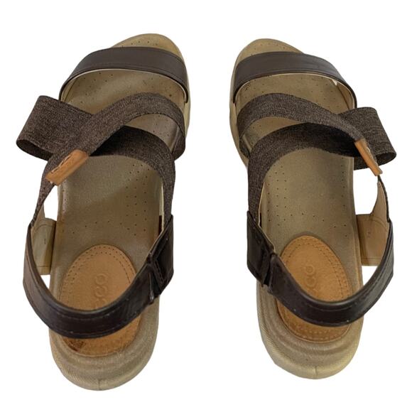Ecco Damara Leather & Stretch Comfort Sandals Size 11 - Picture 5 of 10